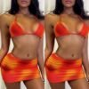 Tie-dye Three-piece Orange Spice Bikini